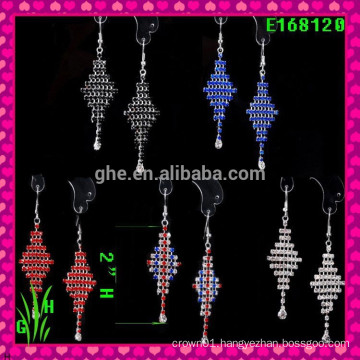 The latest design Beautiful big drop ornament earrings,new Mixed multicolor earrings